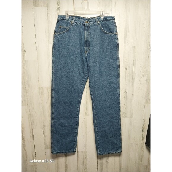 Wrangler Jeans Mens 36x34 Fleece Lined Blue Pant - Picture 1 of 5
